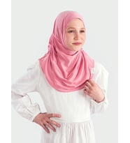 Pratik Pileli Çocuk  Hazır Türban - Pembe
