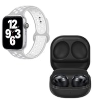 Apple Watch 7 Nike 44 Gümüş Akıllı Saat Galaxy Buds Pro Siyah Kablosuz Bluetooth Kulaklık