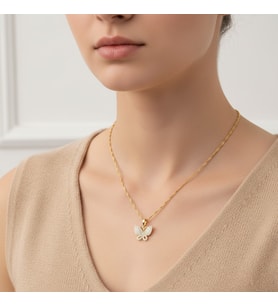 STİL İNCİSİ/XUPING JEWELRY KELEBEK ZİRKON TAŞLI KOLYE (Altın Rengi)