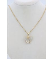 STİL İNCİSİ/XUPING JEWELRY KELEBEK ZİRKON TAŞLI KOLYE (Altın Rengi)