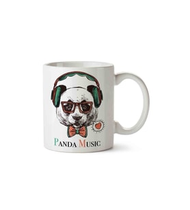 Panda Music Müzik Porselen Kupa Bardak