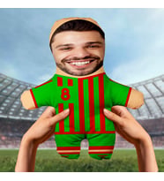 Motto Gift Kişiye Özel Fotoğraflı Yeşil Kırmızı Taraftar Peluş Oyuncak 531015