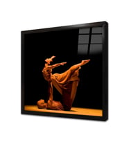 Modern Dansçılar Çerçeveli Cam Tablo