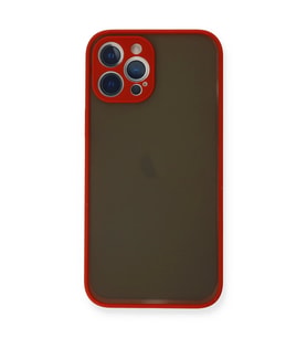 Apple iPhone 12 Pro Max Kılıf Montreal Silikon Kapak - Kırmızı