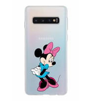 Samsung Galaxy S10 Kapak Minnie Mouse Tasarımlı Şeffaf Silikon Kılıf