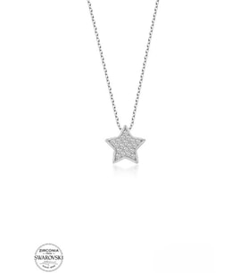 SWAROVSKİ TAŞLI  ZİRCONİA STAR 925 AYAR GÜMÜŞ KOLYE
