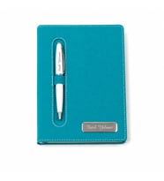 İsme Özel Kumaş Desenli Defter ve Tükenmez Kalem Seti