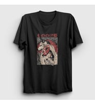 Presmono Unisex Siyah Poster Anime Film Princess Mononoke T-Shirt 455253tt