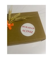Buradan Açınız Yuvarlak Yapışkanlı Etiket 5x5 cm 100 adet