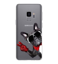 PrintiFy Samsung Galaxy S9 ile Uyumlu 1mm Slim Fit Köpek 2 050e Baskılı Şeffaf  Kılıf