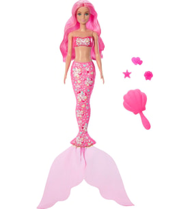 Barbie Renk Gösterimi Deniz Kızı Serisi Bebek Ve Aksesuarlar, Renk Değişimi Ve Tılsımlar Dahil 6 Sür (Çok Renkli)