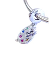 Ressam Paleti Charm  925 Ayar Gümüş