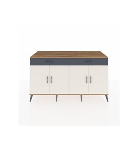 Kronos Konsol 4 Raflı 2 Çekmeceli 4 Kapaklı 176x59x99 Çam-Aytaşı/Antrasit