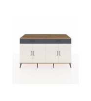 Kronos Konsol 4 Raflı 2 Çekmeceli 4 Kapaklı 176x59x99 Çam-Aytaşı/Antrasit