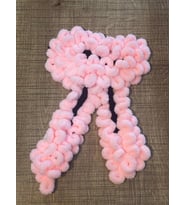 19X13 CM KADİFE PELUŞ FİYONK APLİKE ARMA YAMA DİKİŞ AKSESUARI (Pembe)