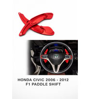 Honda Civic 2006–2012 F1 Paddle Shift Direksiyon Kulakçık Uzatma Seti Alüminyum KIRMIZI