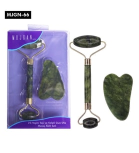 Jade Roller Gua Sha Taşı Seti