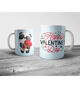 Pixxa Sevgililer Günü Valentine Sevgili Panda Kupa Bardak Model 2