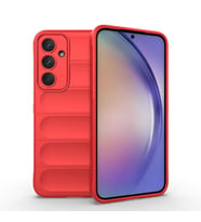 Samsung Galaxy A35 Uyumlu Kılıf Esnek TPU Oyuklu Arka Yüzey Tasarımlı Zore Etnik Silikon Kapak (Kırmızı)