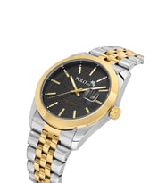 Polo Air Mercek Takvimli Erkek Kol Saati Gold Gümüş Siyah Renk PL-7074E6x (Siyah-Altın)