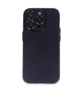 Apple İphone 14 Pro Max Kılıf Luko Lens Silikon - Derin Mor