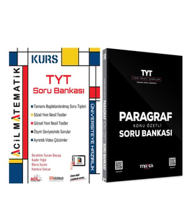 Acil TYT Matematik ve Marka Paragraf Soru Bankası Seti 2 Kitap