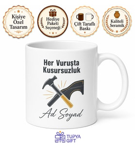 Kaportacıya Hediye Çekiç Göçük Düzeltme Boyasız Tamir Esnaf Çayı Kupa Bardak