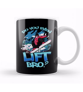 Do You Even Lift Bro Ski Snowboard Ski Lift Pun Kupa Bardak Porselen