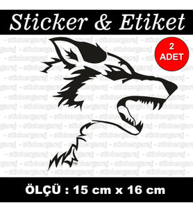 kurt diş saldrıgan etiket sticker - 2 adet çıkartma araba motosiklet kask atv tablet pc buzdolabı otomobil bilgisayar uyumlu
