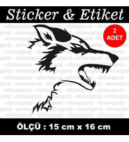 kurt diş saldrıgan etiket sticker - 2 adet çıkartma araba motosiklet kask atv tablet pc buzdolabı otomobil bilgisayar uyumlu