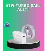 67 Watt Güçlü Turbo Şarj Aleti Samsung Note 10 Note 20 Uyumlu