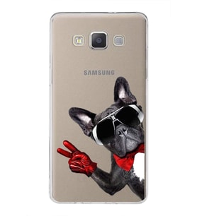 PrintiFy Samsung Galaxy A5 2015 ile Uyumlu 1mm Slim Fit Köpek 2 050e Baskılı Şeffaf  Kılıf