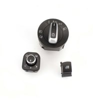 VOLKSWAGEN GOLF 5 2004 - 2009 KONTROL DÜĞMELERİ 3 Lİ KROM SET