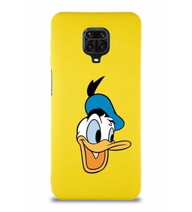 Xiaomi Redmi Note 9 Pro Soft Premier Kapak Donald Duck-A Tasarımlı Silikon Kılıf - Sarı (Şeffaf)