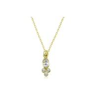 Gümüş Gold Çiğ Damlası Mekik Tektaş Kadın Kolye CSR2183814