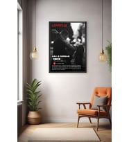 Kişiye Özel Loveflix Film Afiş Anı Tablosu, Lamine Çerçeveli Fotoğraf Baskılı Tablo (Siyah)