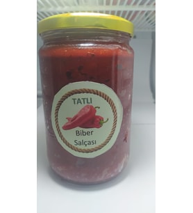 G.ANTEP EV TİPİ BİBER SALÇASI TATLI  670 GR  (Cam Kavanoz)