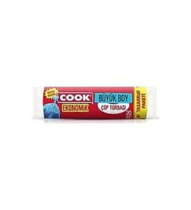 COOK EKO BÜYÜK MAVİ ÇÖP POŞETİ 65*80 CM 20 Lİ