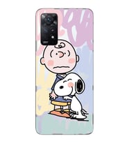 Redmi Note 12 Pro 4G Uyumlu Snoopy ve Charlie Brown Tasarımlı Şeffaf Telefon Kılıfı