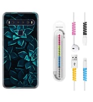 TCL 10L 10 Plus 10SE 20E 20SE 30SE L7 Kılıf Kablo Koruma Spiral Silikon Mistik Çiçekler 1650