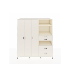 Kronos Dolap 12 Raflı 4 Çekmeceli Tek Askılı 220x59x243 Aytaşı-Aytaşı/Aytaşı