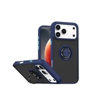 iPhone 17 Pro Montreal Yüzüklü Silikon Kapak - Lacivert