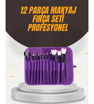 Fondöten, Allık Ve Far Uygulamalarına Uygun 12 Parça Makyaj Fırça Takımı Ergonomik Saplı