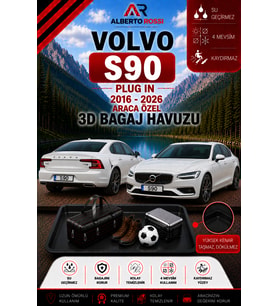 Volvo S90 Plug In 2016 - 2026 Araca Özel 3D Bagaj Havuzu