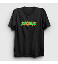 Presmono Unisex Siyah Logo Exodus T-Shirt 146807tt