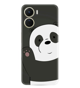 Vivo Y16 Kılıf Silikon Desen Özel Seri Hello Panda 1709