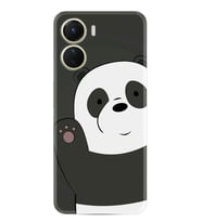 Vivo Y16 Kılıf Silikon Desen Özel Seri Hello Panda 1709