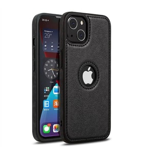 Apple iPhone 13 Hole Deri Kılıf Siyah