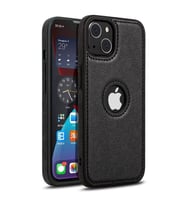 Apple iPhone 13 Hole Deri Kılıf Siyah