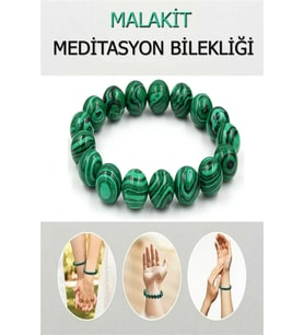 Doğal Taş Malakit Meditasyon Bilekliği